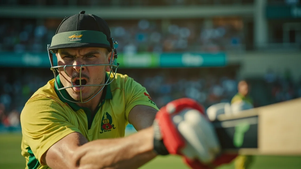 T20I batter mid-stroke during a high-flooring innings, the type of player that dominates Dream11 captain charts for ZIM vs BAN matches